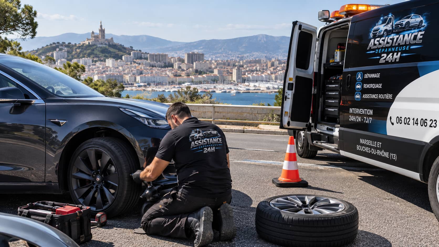 Dépannage pneumatique mobile et changement de pneu à domicile à Marseille